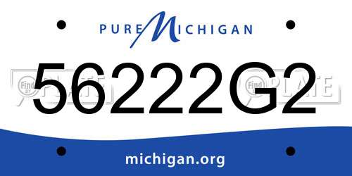 56222G2 Michigan License Plate