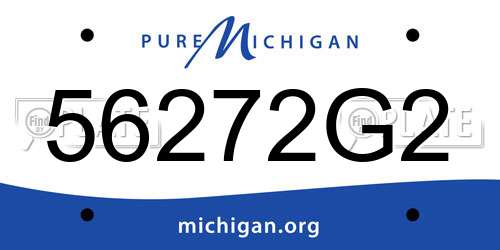 56272G2 Michigan License Plate