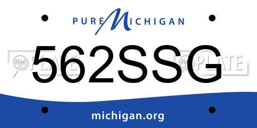 562SSG Michigan License Plate