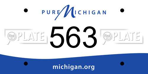 563 Michigan License Plate