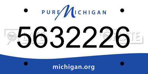 5632226 Michigan License Plate