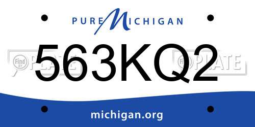 563KQ2 Michigan License Plate