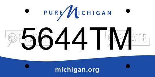 5644TM Michigan License Plate
