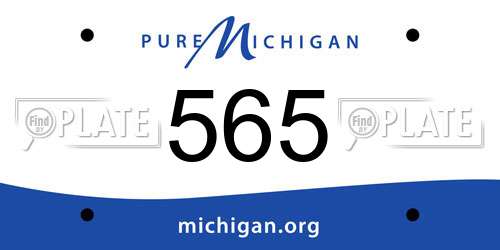565 Michigan License Plate