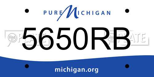 5650RB Michigan License Plate