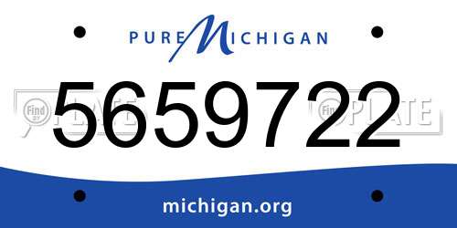 5659722 Michigan License Plate