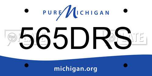 565DRS Michigan License Plate