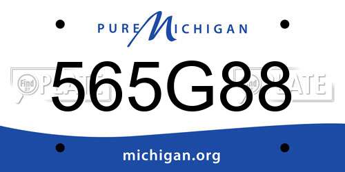 565G88 Michigan License Plate