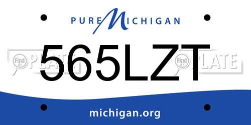 565LZT Michigan License Plate