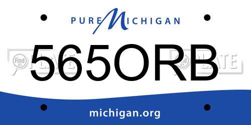 565ORB Michigan License Plate