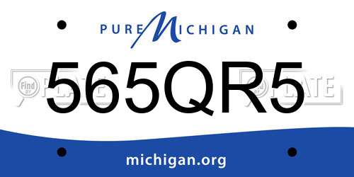 565QR5 Michigan License Plate