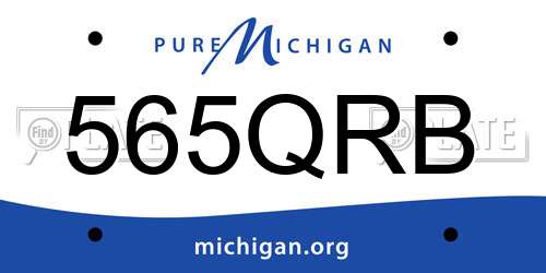 565QRB Michigan License Plate