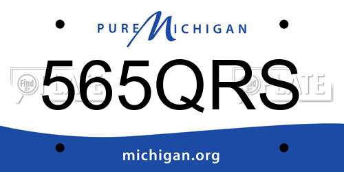 565QRS Michigan License Plate