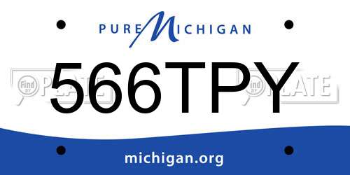 566TPY Michigan License Plate