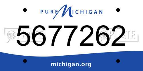 5677262 Michigan License Plate