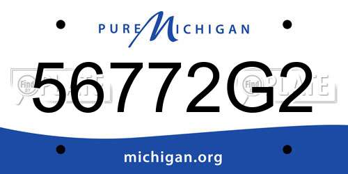 56772G2 Michigan License Plate