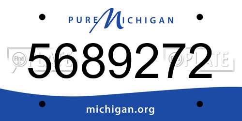 5689272 Michigan License Plate