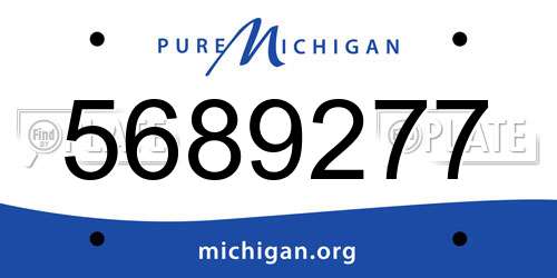 5689277 Michigan License Plate