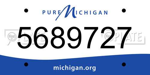 5689727 Michigan License Plate