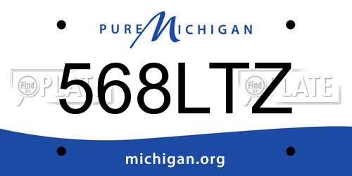 568LTZ Michigan License Plate