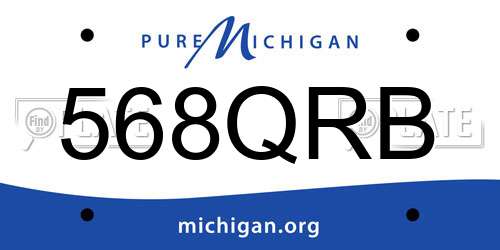 568QRB Michigan License Plate