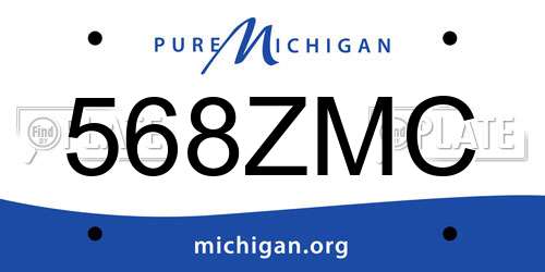 568ZMC Michigan License Plate