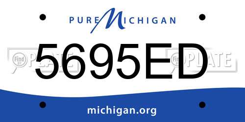 5695ED Michigan License Plate