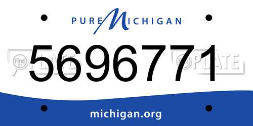 5696771 Michigan License Plate
