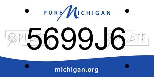 5699J6 Michigan License Plate