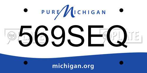 569SEQ Michigan License Plate