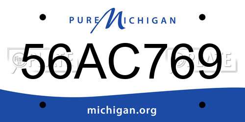 56AC769 Michigan License Plate
