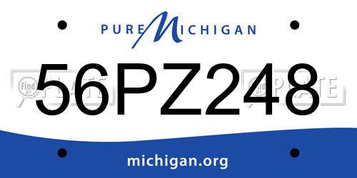 56PZ248 Michigan License Plate