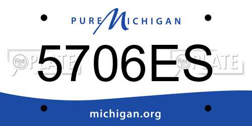 5706ES Michigan License Plate