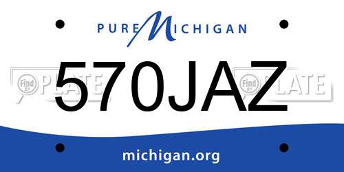 570JAZ Michigan License Plate