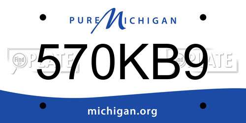 570KB9 Michigan License Plate