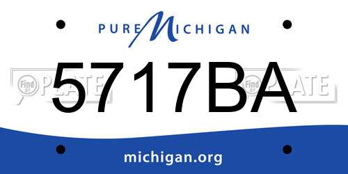 5717BA Michigan License Plate