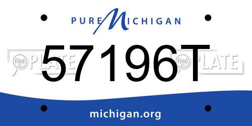 57196T Michigan License Plate
