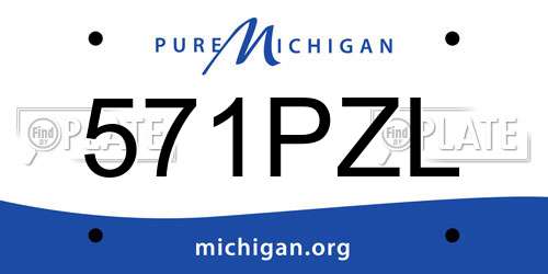 571PZL Michigan License Plate