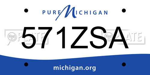 571ZSA Michigan License Plate