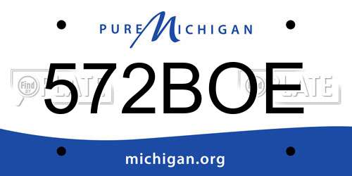 572BOE Michigan License Plate