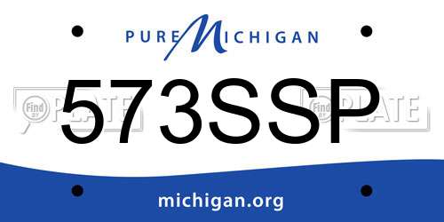 573SSP Michigan License Plate