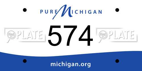 574 Michigan License Plate