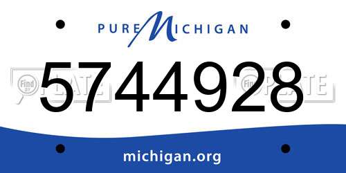 5744928 Michigan License Plate