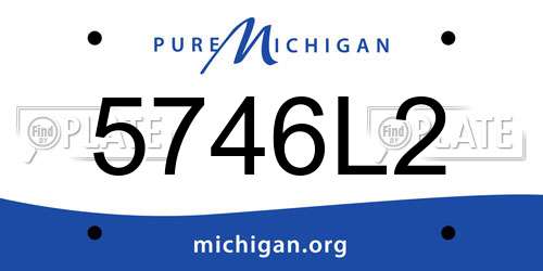 5746L2 Michigan License Plate