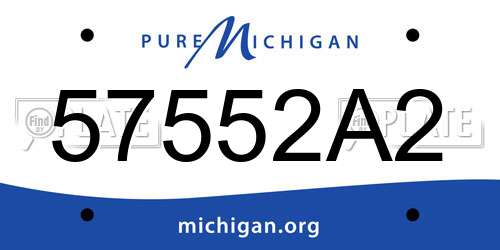 57552A2 Michigan License Plate