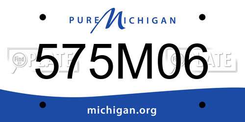575M06 Michigan License Plate