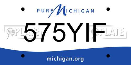 575YIF Michigan License Plate