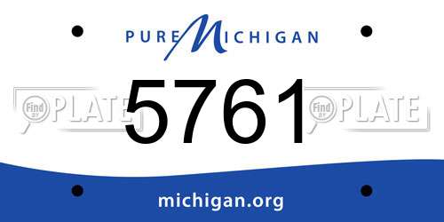 5761 Michigan License Plate