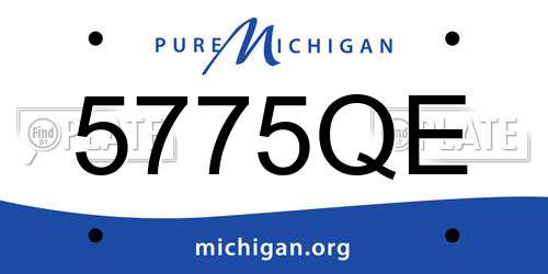 5775QE Michigan License Plate