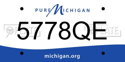 5778QE Michigan License Plate